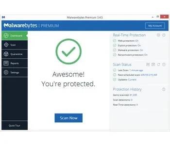 Malwarebytes Anti-Malware program