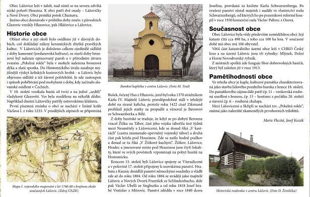 Text infotabule obce Lážovice - bod 24.