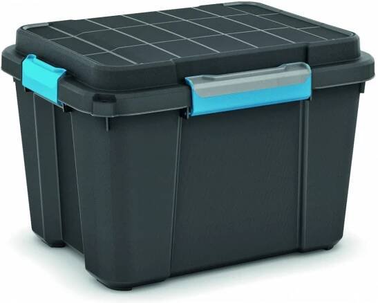 KIS Plastový úložný box - Scuba Box M 43 L modré zavírání