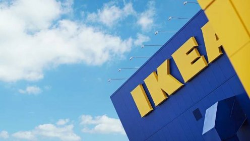 IKEA logotype on store building