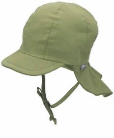Sterntaler Čepice PURE kšilt, plachetka, zavazovací, UV 50+, zelená 1511410, 53