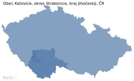 Mapa obce Vodňany, okresu Strakonice a kraje v ČR