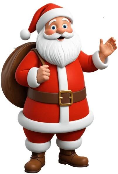 Festive Santa Claus Stickers Bundle