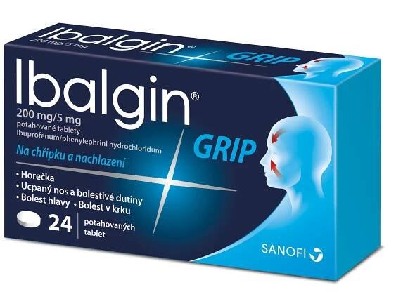 IBALGIN GRIP - 200MG/5MG TBL FLM 24
