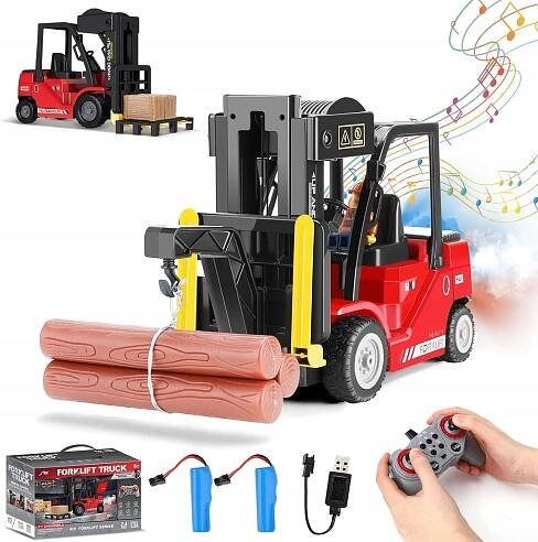 RC VYSOKOZDVIŽNÝ VOZÍK NA DÁLKOVÉ OVLÁDÁNÍ 2V1 VIDLIČKA HRAČKA FORKLIFT TRUCK