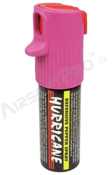 Pepřový sprej HURRICANE - 15 ml - růžový