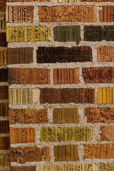 a close up of a brick wall made of bricks