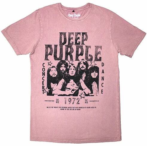 Deep Purple tričko, 1972 Concert Stone Wash Kashmir Red, pánské | Musicwear - Trička, mikiny