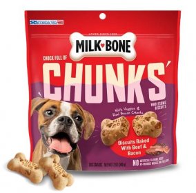 Milk-Bone Chock Full of Chunks Dog Treats With Beef and Bacon