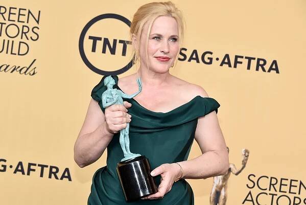 Patricia Arquette, winner of Outstanding Performance by a Female Actor in a Supporting Role for 'Boyhood' at TNT's 21st Annual Screen Actors Guild Awards.
