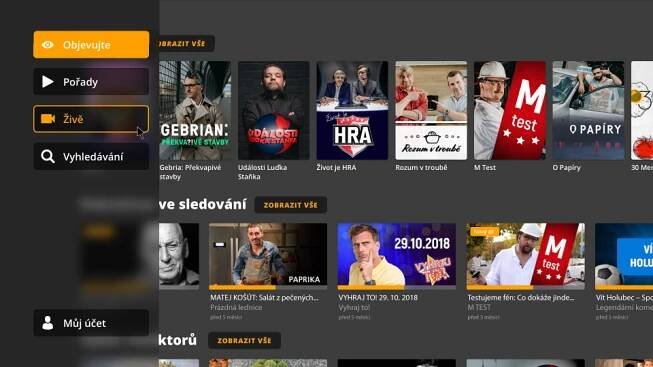 Internetová televize Mall.TV v prostředí Smart TV | foto: Mall TV