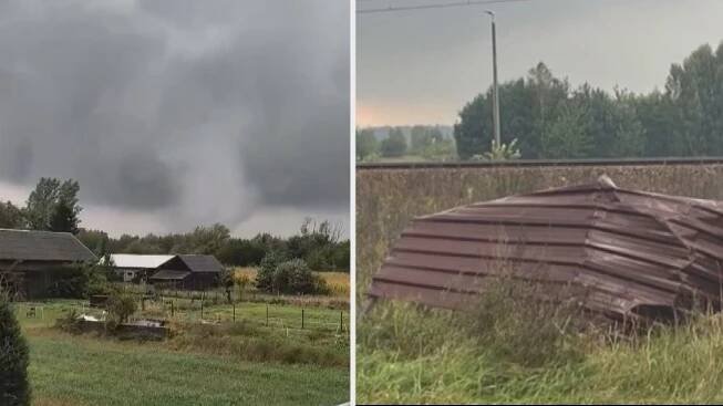 VIDEO: Polskými vesnicemi se prohnalo tornádo. Na místě hlásí škody