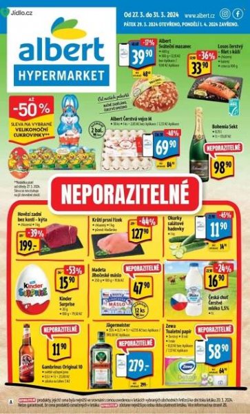 Albert Hypermarket leták akce od 27.03.2024 do 31.03.2024 - Jídlo.cz
