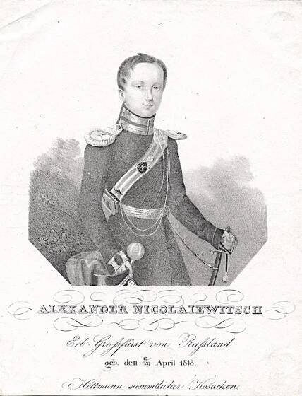 Alexandr II. Nikolajevič zamlada, litograf, (1830) - Stará a dekorativní grafika