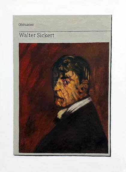 Hugh Mendes | Obituary: Walter Sickert | 2020 | Oil on linen | 40x30cm