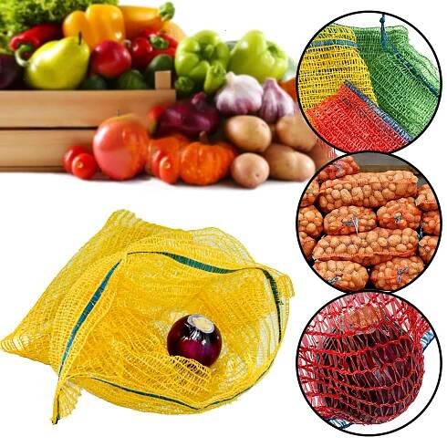 Wholesale Custom Onion Potato Vegetable Packaging Bag PP Leno Mesh Bag 