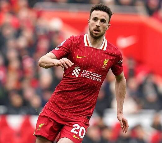 Diogo Jota of Liverpool playing in a Premier League match.