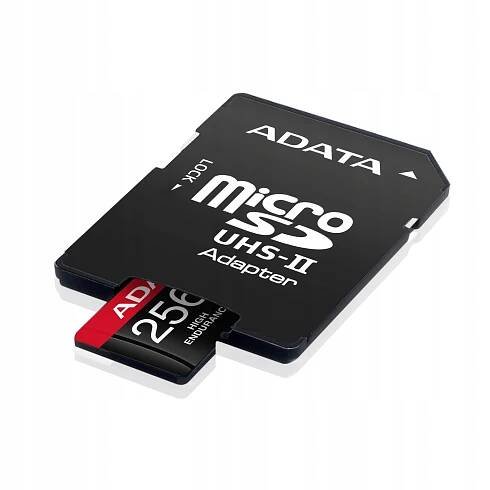 ADATA 256 GB micro SD XC PRO KAMERY 100/85MBs UHS-I U3 V30 A2 PAMĚŤOVÁ Kapacita karty 256 GB