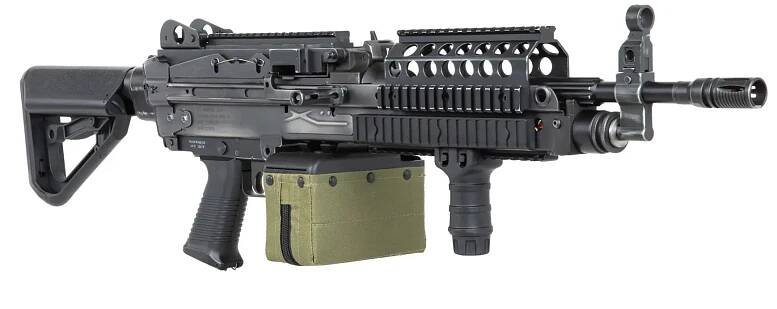 A&K kulomet T8 SP Systems MK46 MOD 0 - Černá (Battleworn) - Airsoft An