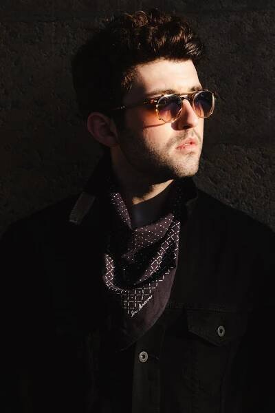 Ian Michael Nelson in Jenni Earle bandana 'Be Brave'