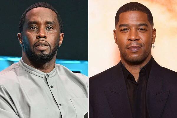 Sean "Diddy" Combs attends 2023 Invest Fest on August 26, 2023 in Atlanta, Georgia ; Kid Cudi attends the Saint Laurent Womenswear Fall/Winter 2025-2026 show on March 11, 2025 in Paris, France.