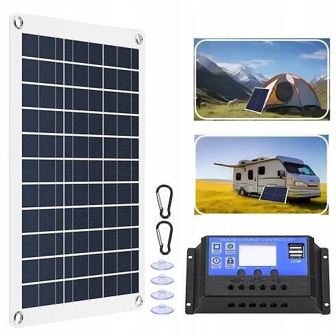 SOLÁRNÍ PANEL 300 W, PRO 12V AUTOBATERII S 30A OVLADAČEM