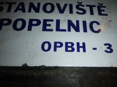 Stanoviště popelnic OPBH - stará smaltovaná cedule - Starožitnosti