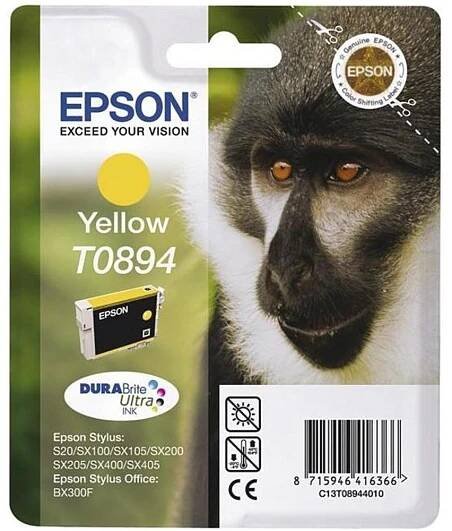 Inkoustová náplň Epson T0894 žlutá