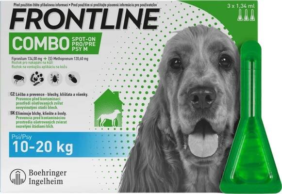 Frontline Combo Spot-On Dog M 10-20 kg 3 x 1,34 ml