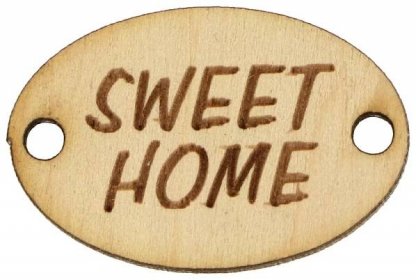 Dřevěná nášivka Ideal Sweet Home 3cm