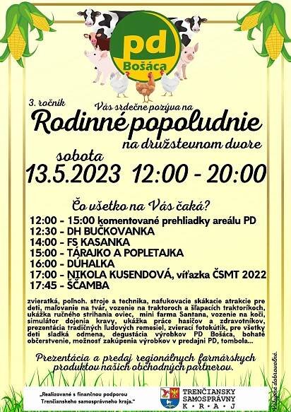 3. ročník rodinného popoludnia PD Bošáca - 13.5.2023 - Aktuality - Bošáca