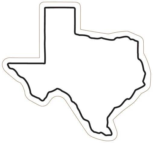 Texas Map Clip Art Texas State Shape Outline