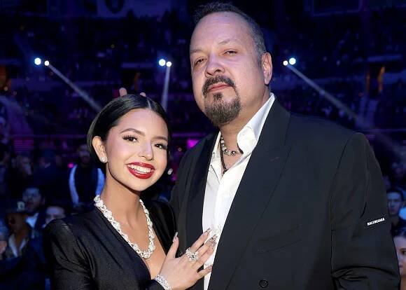Angela Aguilar and Pepe Aguilar attends The 23rd Annual Latin Grammy Awards on November 17, 2022 in Las Vegas, Nevada.