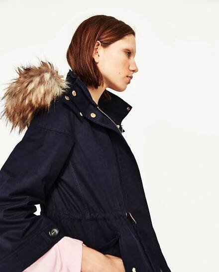 Parka s kapucí ZARA vel. XS Nová s visačkou Značka ZARA
