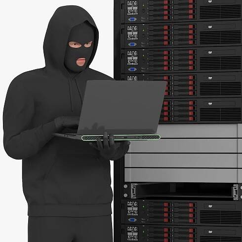 3D Hacker Working With Server - TurboSquid 2327319
