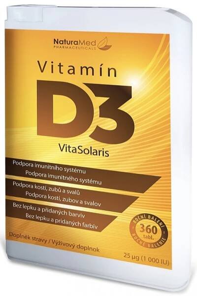 Naturamed Vitamín D3 VitaSolaris 360 tablet