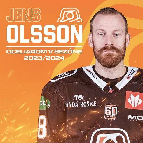Potvrdené. Jens Olsson pokračuje v Košiciach. | HC KOŠICE