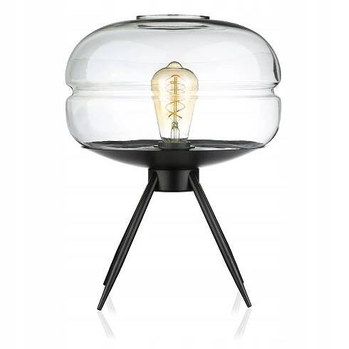 MODERNÍ STOLNÍ LAMPA DESIGNOVÁ SKLENĚNÁ LAMPKA noční E27 LOFT RETRO