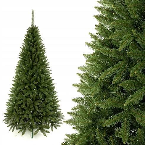 Hustý Umělý vánoční stromeček Smrk Východní 160 cm, realistické PVC + stojan
