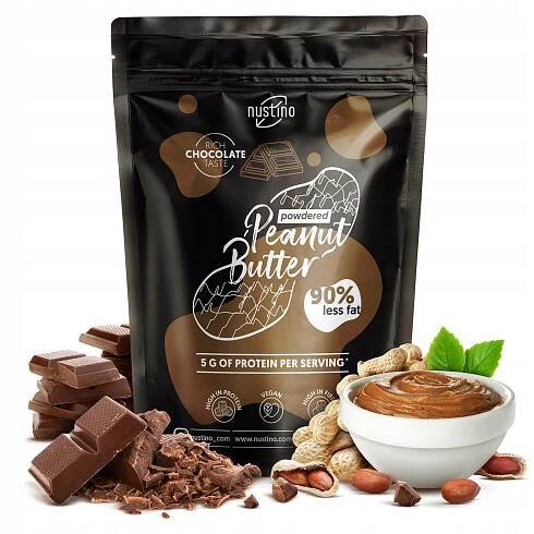 Obrázek produktu pro Nustino - Arašídové máslo v prášku - Čokoláda 400g