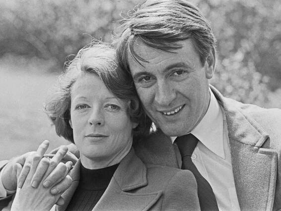 Maggie Smith with her husband, actor Robert Stephens (1931 - 1995), UK, 27th April 1973