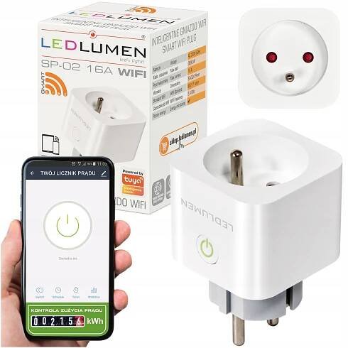 Inteligentní zásuvka Časovač Měří Watty Bolec WIFI TUYA SMART