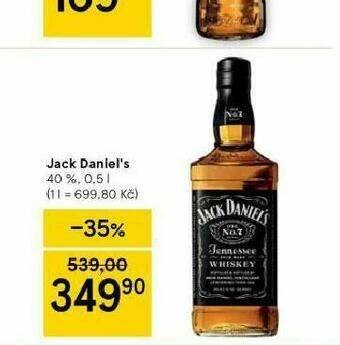 Tesco Jack daniel´s nabídka