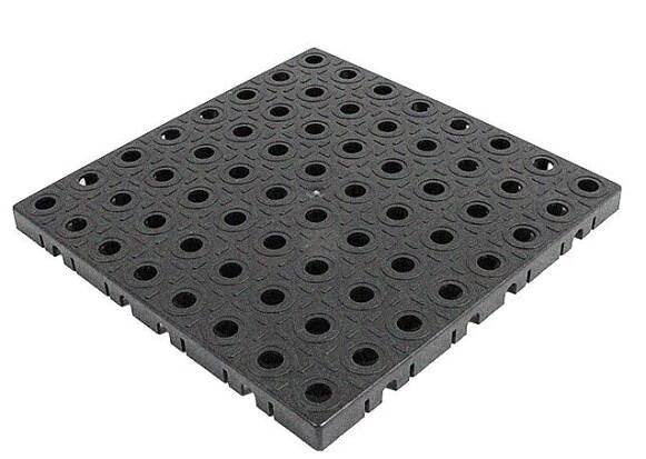 Černá plastová dlažba AvaTile AT-HRD Recy - délka 25 cm, šířka 25 cm, výška 1,6 cm