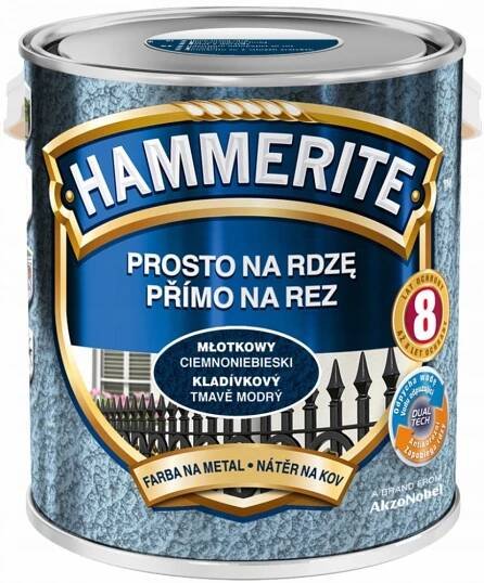 Akzo Nobel Hammerite přímo na rez 2,50L, kladívkový tmavě modrý