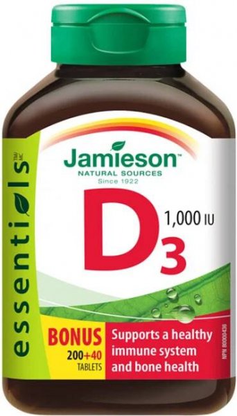 Jamieson Vitamín D3 1000 IU 240 tablet