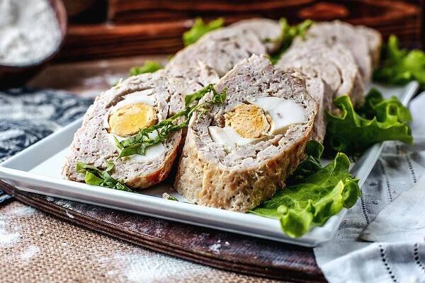 Hackbraten mit Ei - Masová sekaná s vejcem recept
