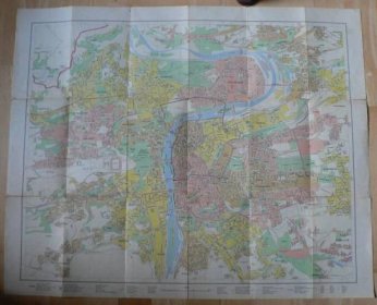 Stará mapa Prahy Orientační plán 1957 zachovalá - Sběratelství