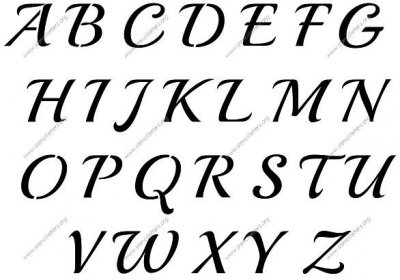 16 Calligraphy Alphabet Template Images - Old English Calligraphy - Free Printable Calligraphy Letter Stencils