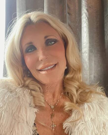 Pamela Bach's official cause of death was a self-inflicted gunshot wound. Here, a close-up of Bach 
